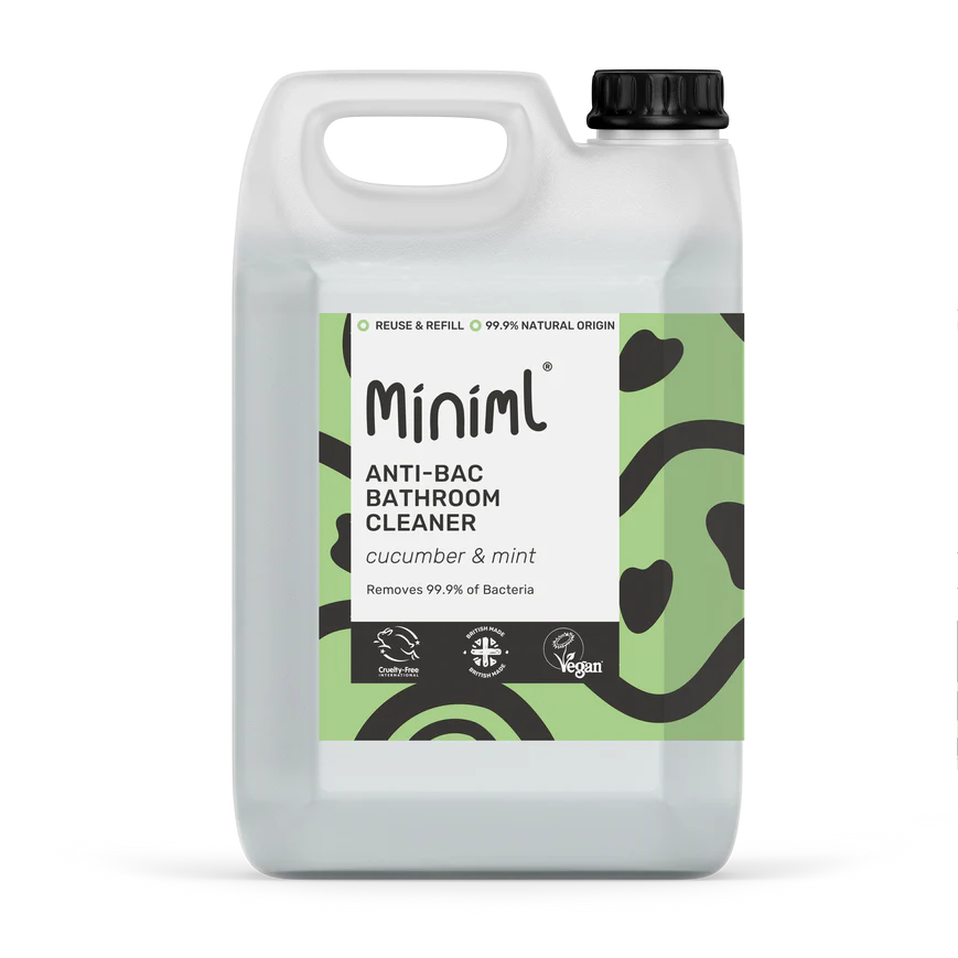 Bathroom Cleaner, Anti-Bac - Cucumber & Mint - 5L Refill
