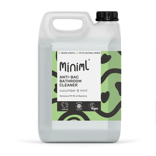 Bathroom Cleaner, Anti-Bac - Cucumber & Mint - 5L Refill